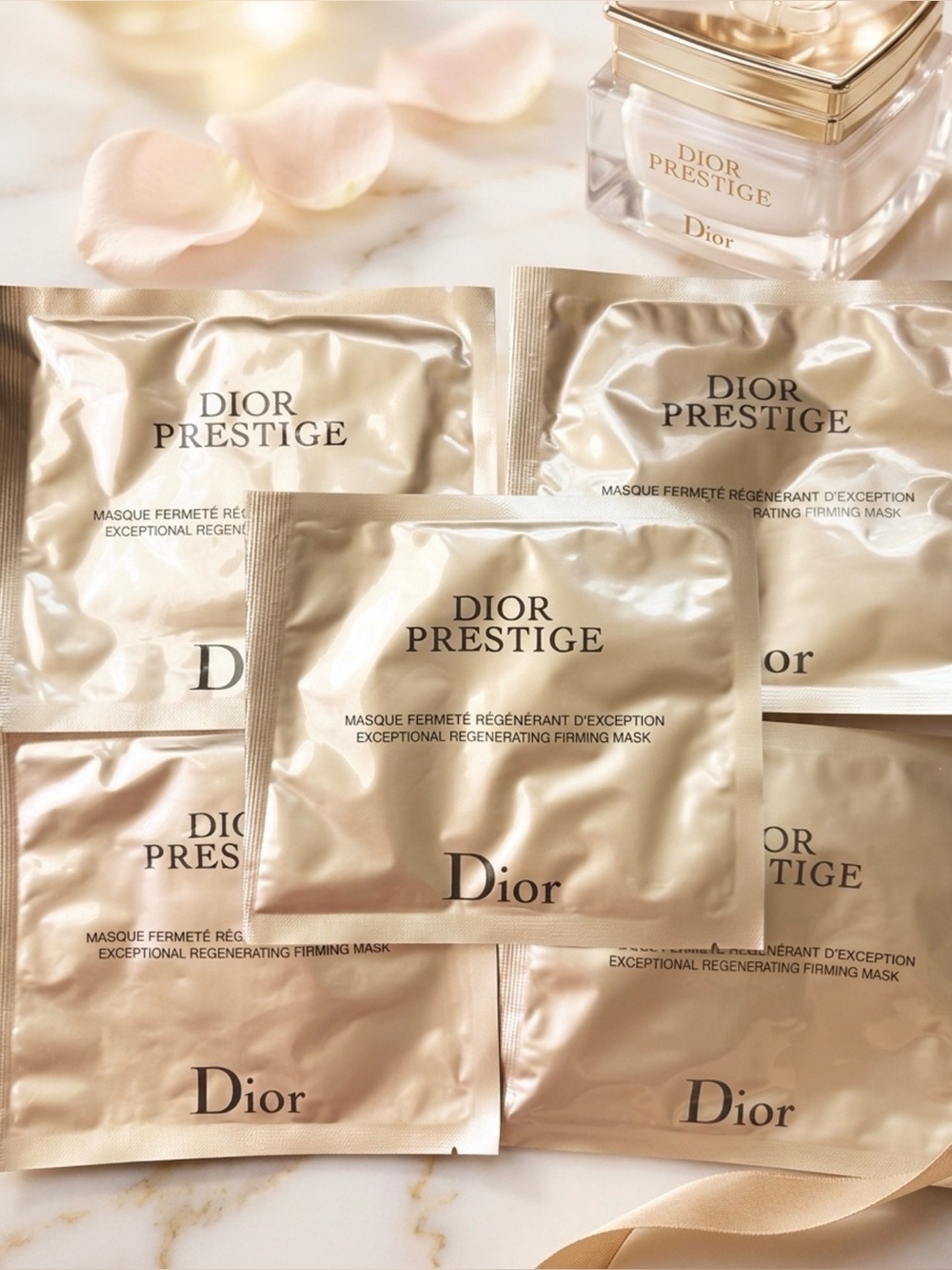 DIOR Prestige Exceptional Regenerating Firming Mask 5-pack No Box MSRP $250